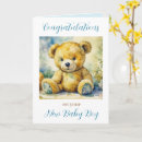 Search for new baby boy cards Watercolor