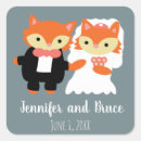Search for animal wedding stickers Fox