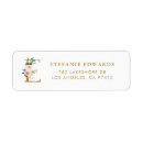 Search for gold letters return address labels Chic