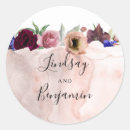 Search for blush floral wedding stickers Burgundy