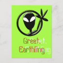Search for alien visitors postcards Aliens