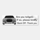 Search for accident bumper stickers Tailgating