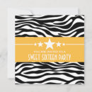 Search for zebra print sweet 16 invitations Birthday