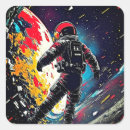 Search for retro astronaut stickers Sci fi