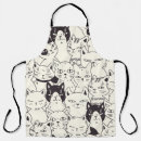 Search for cat doodle aprons Hand drawn