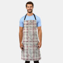 Search for tartan design aprons Red