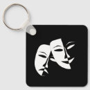 Search for theatre mask key rings Comedy