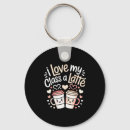 Search for love my coffee key rings A latte