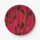 Search for art deco paper plates Red