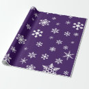 Search for purple snowflake wrapping paper White snowflakes
