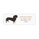 Search for dachshunds return address labels Black and tan dachshund