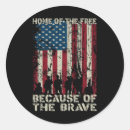 Search for because of the brave stickers Flag