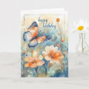 Search for blue butterfly birthday cards Flowers