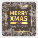 Search for golden new year stickers Merry christmas