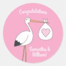Search for pink stork stickers Bird
