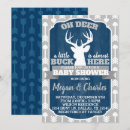 Search for deer antler baby shower invitations Blue