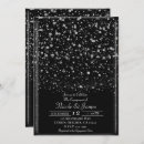 Search for silver engagement party invitations Glitter
