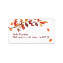 Search for red brown return address labels Burnt orange