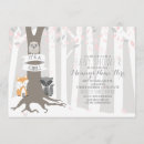 Search for woodland creatures baby shower invitations Forest