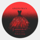 Search for red quinceañera stickers 15th birthday