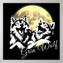 Search for black white wolf posters Moon
