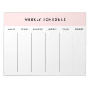 Search for weekly schedule notepads Pink