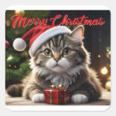 Search for merry christmas cat stickers Santa