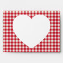 Search for red white gingham envelopes Birthday