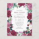 Search for maroon bridal shower invitations Botanical