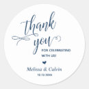 Search for blue round wedding stickers Classy