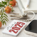 Search for high school senior key rings Red