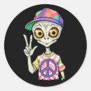 Search for peace alien stickers Extraterrestrial