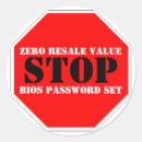 Search for bios stickers Warning