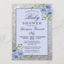 Search for navy and silver baby shower invitations Watercolor