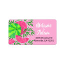Search for fruit slices return address labels Watermelon