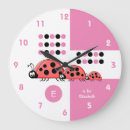 Search for pink and white clocks For kids