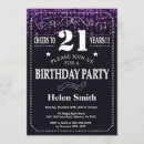 Search for purple 21st birthday invitations Cheers to 21 years