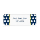 Search for polka dotted return address labels For her