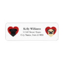 Search for black pug return address labels Pugs