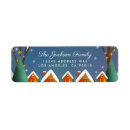Search for winter scene return address labels Merry christmas