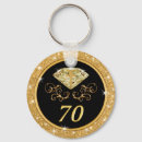 Search for 70th birthday key rings Black