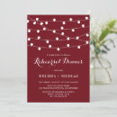 Search for string lights rehearsal dinner invitations Burgundy