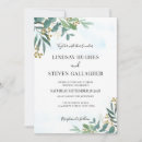 Search for green white and gold wedding invitations Simple