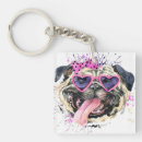 Search for cute pug key rings Funny