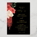Search for black white red wedding invitations Rose