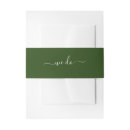 Search for green invitation belly bands Script
