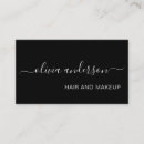 Search for simple black and white business cards Hair stylist