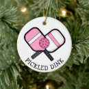 Search for pickleball christmas tree decorations Pink