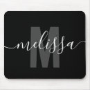 Search for and black monogram mousepads Feminine