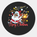 Search for merry christmas cat stickers Black
